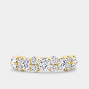 Gilded 2 Carat Lab-Grown Diamond Round-Shaped Multi-Stone Wedding Band