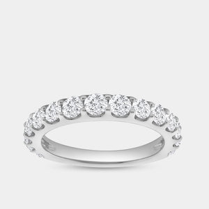 Gilded 1 and 1/2 Carat Lab-Grown Diamond Prong-Set Classic Band