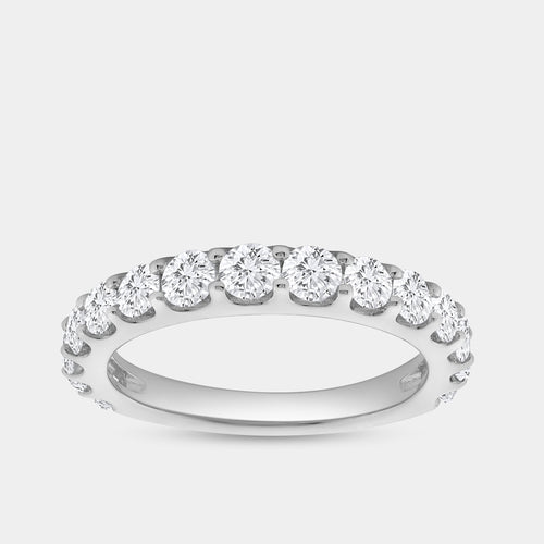 Gilded 1 and 1/2 Carat Lab-Grown Diamond Prong-Set Classic Band