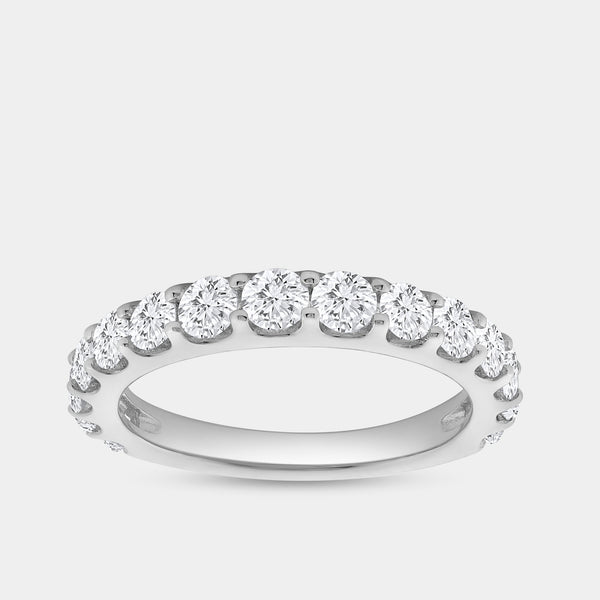 1 and 1/2 Carat Lab-Grown Diamond Prong-Set Classic Band — GILDED New York