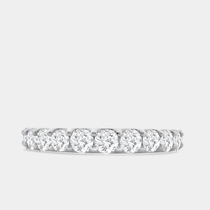 Gilded 1 and 1/2 Carat Lab-Grown Diamond Prong-Set Classic Band
