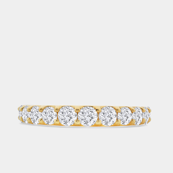1 and 1/2 Carat Lab-Grown Diamond Prong-Set Classic Band — GILDED New York