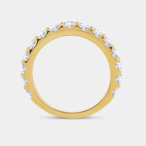 Gilded 1 and 1/2 Carat Lab-Grown Diamond Prong-Set Classic Band