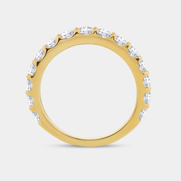 1 and 1/2 Carat Lab-Grown Diamond Prong-Set Classic Band — GILDED New York