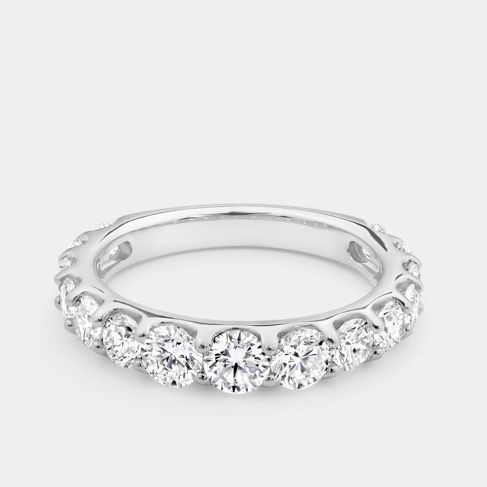 Gilded 2 Carat Lab-Grown Diamond Prong-Set Classic Band