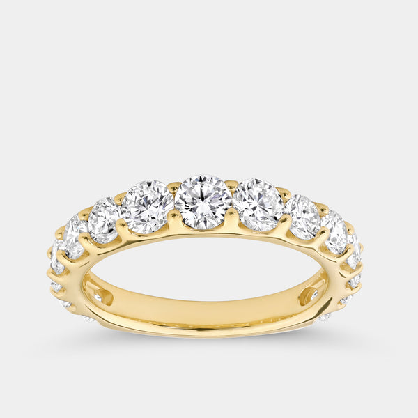 2 Carat Lab-Grown Diamond Prong-Set Classic Band — GILDED New York