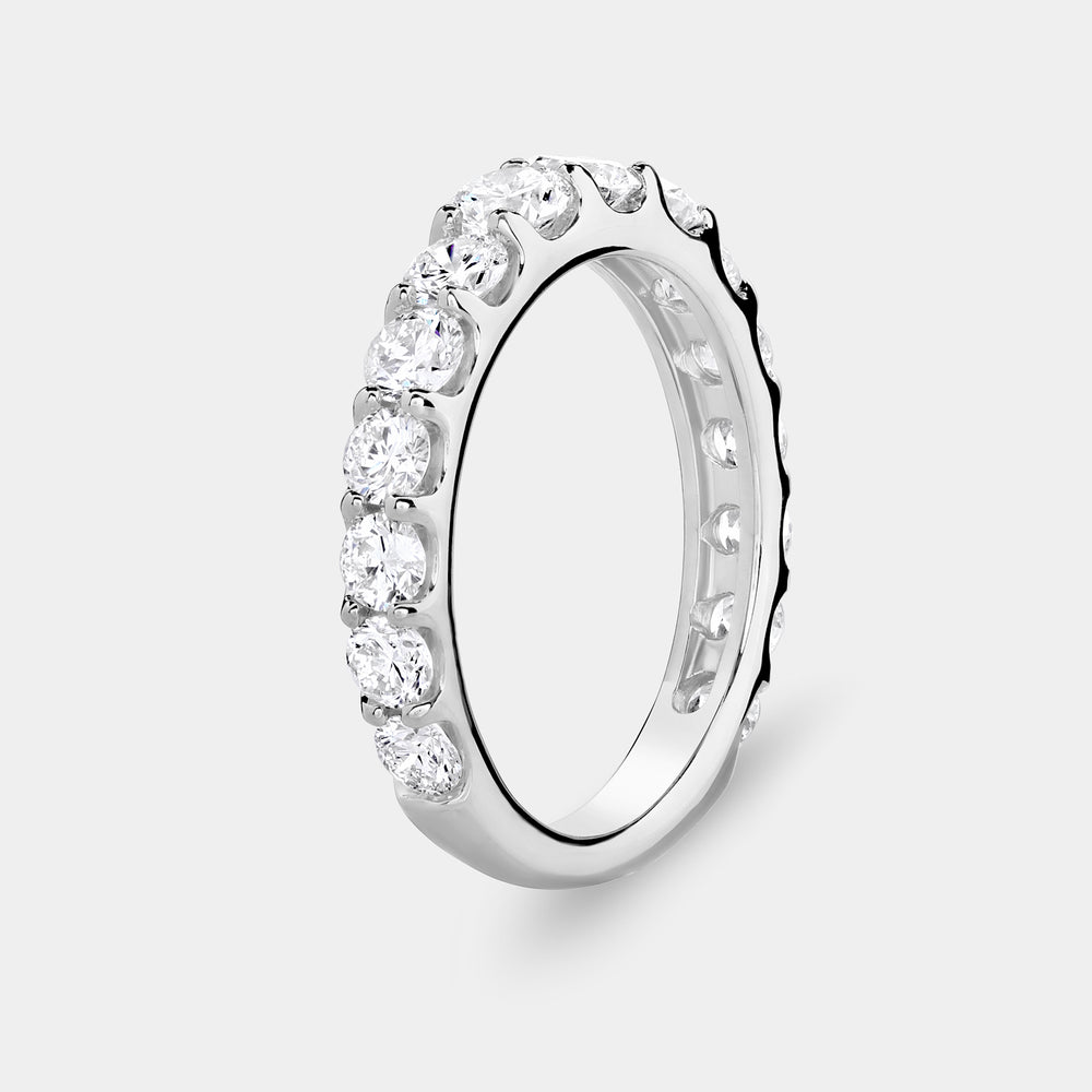 Gilded 2 Carat Lab-Grown Diamond Prong-Set Classic Band