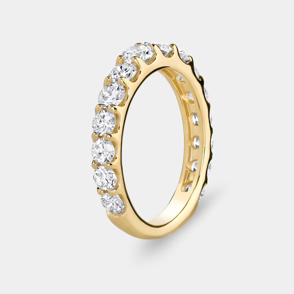 2 Carat Lab-Grown Diamond Prong-Set Classic Band — GILDED New York