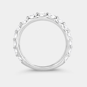Gilded 2 Carat Lab-Grown Diamond Prong-Set Classic Band