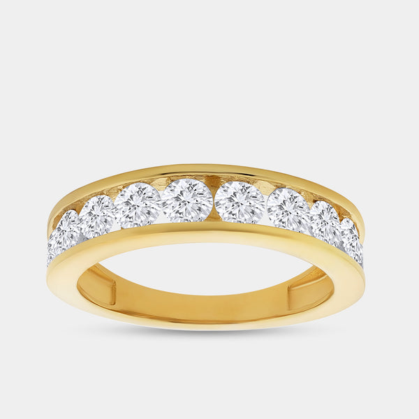 1 and 1/2 Carat Lab-Grown Diamond Channel-Set Classic Band — GILDED New York