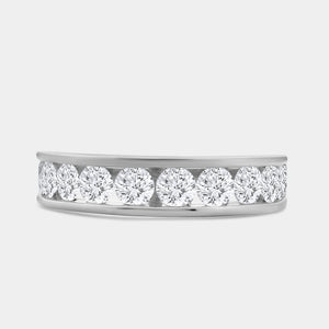 Gilded 1 and 1/2 Carat Lab-Grown Diamond Channel-Set Classic Band