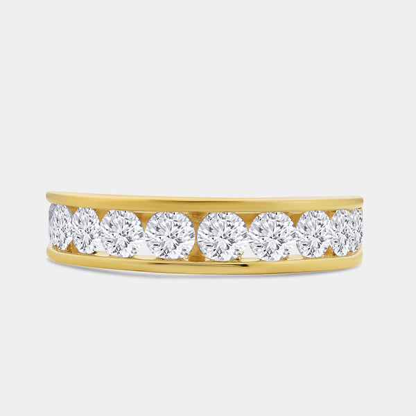 1 and 1/2 Carat Lab-Grown Diamond Channel-Set Classic Band — GILDED New York