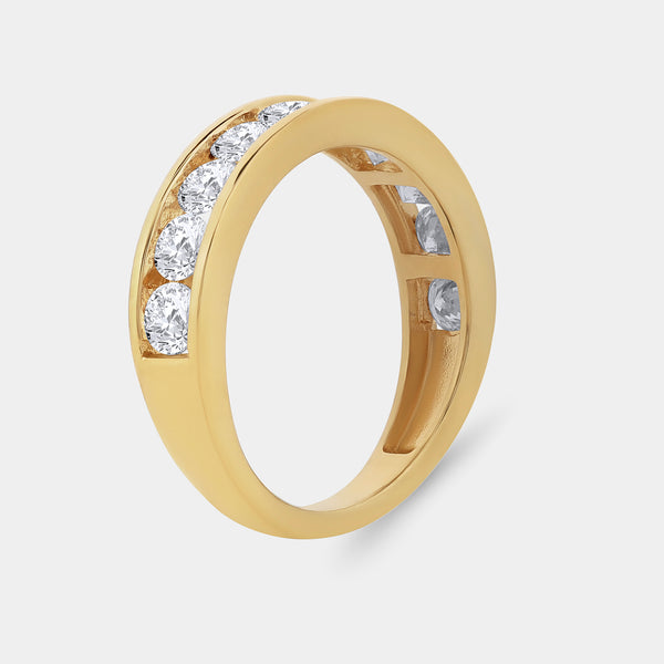 1 and 1/2 Carat Lab-Grown Diamond Channel-Set Classic Band — GILDED New York