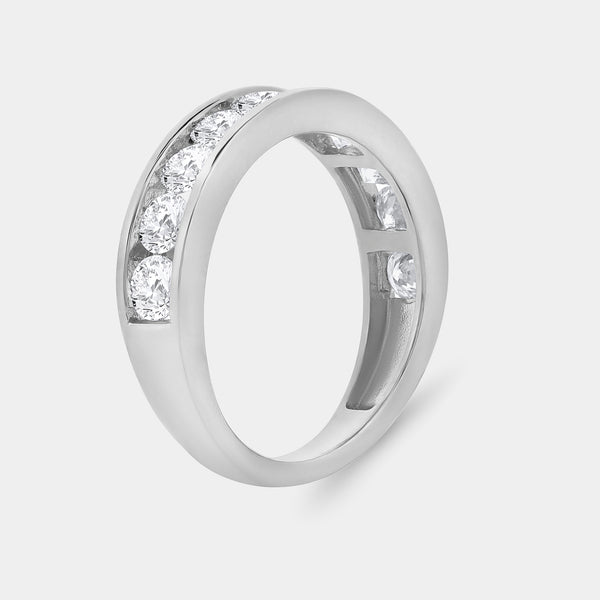 1 and 1/2 Carat Lab-Grown Diamond Channel-Set Classic Band — GILDED New York