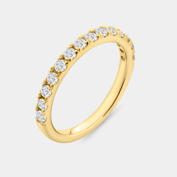 4 Carat Lab-Grown Diamond Round-Shaped Halo Bridal Ring Set — GILDED New York