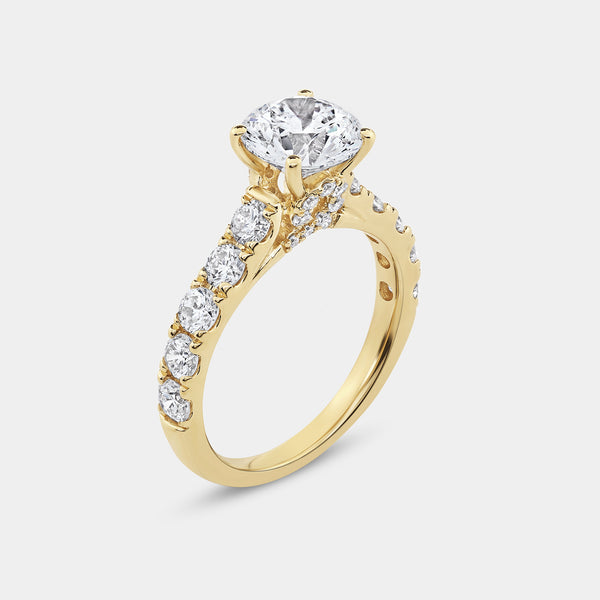 4 Carat Lab-Grown Diamond Solitaire Round-Shaped Bridal Set — GILDED New York