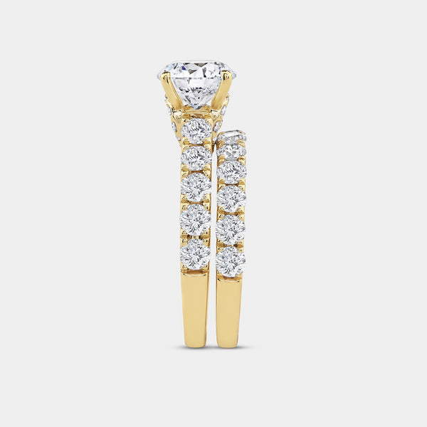 4 Carat Lab-Grown Diamond Solitaire Round-Shaped Bridal Set — GILDED New York