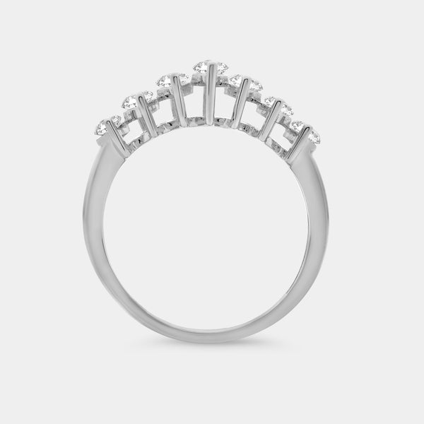 1 and 1/10 Carat Lab-Grown Diamond Marquise-Shaped Chevron Wedding Band — GILDED New York