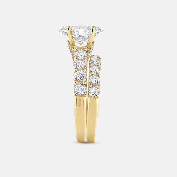 4 Carat Lab-Grown Diamond Solitaire Oval-Shaped Bridal Set — GILDED New York