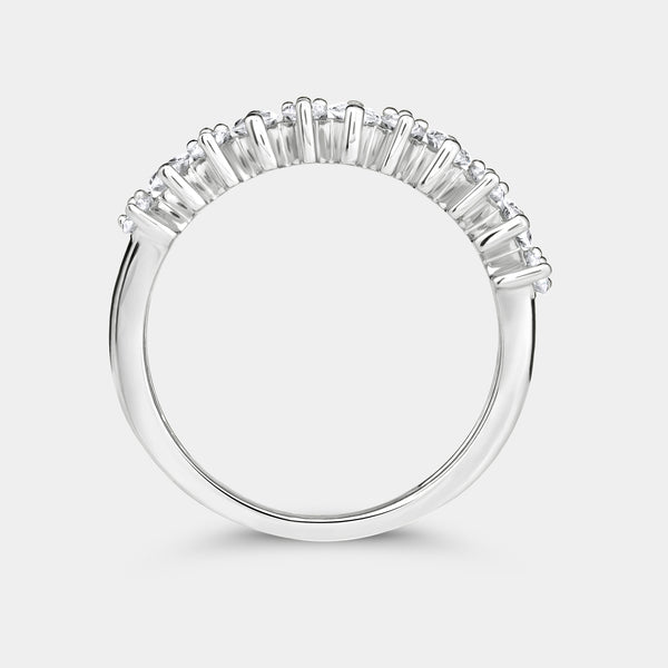 1 Carat Lab-Grown Diamond Round and Marquise-Shaped Wedding Band — GILDED New York