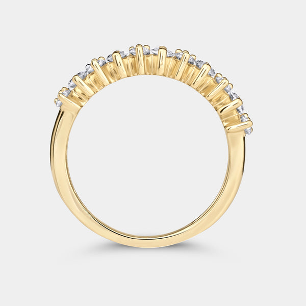 1 Carat Lab-Grown Diamond Round and Marquise-Shaped Wedding Band — GILDED New York