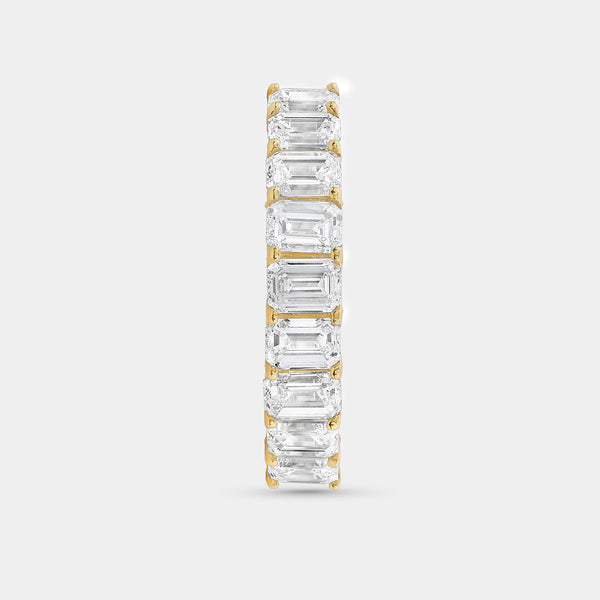 1 and 1/2 Carat Lab-Grown Diamond Emerald-Cut Wedding Band — GILDED New York