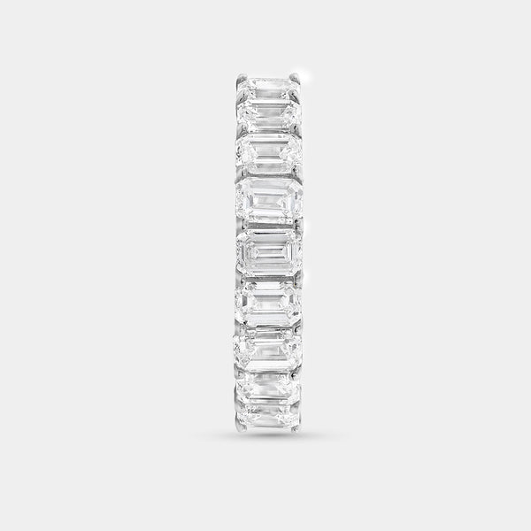 1 and 1/2 Carat Lab-Grown Diamond Emerald-Cut Wedding Band — GILDED New York