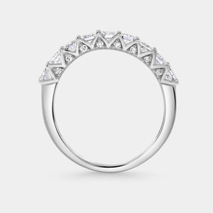 Gilded 1 and 1/2 Carat Lab-Grown Diamond Emerald-Cut Wedding Band