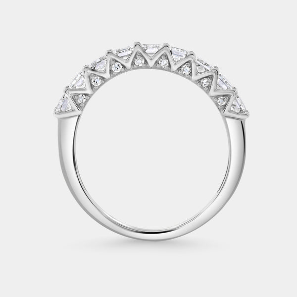 1 and 1/2 Carat Lab-Grown Diamond Emerald-Cut Wedding Band — GILDED New York