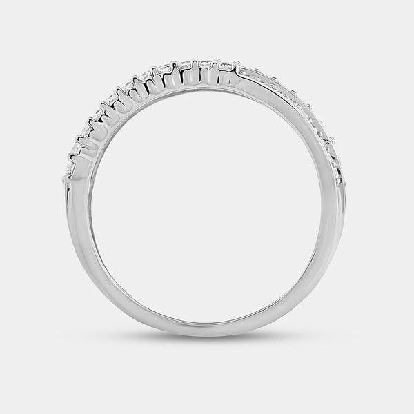 1/2 Carat Lab-Grown Diamond Three-Row Pavé Anniversary Band — GILDED New York