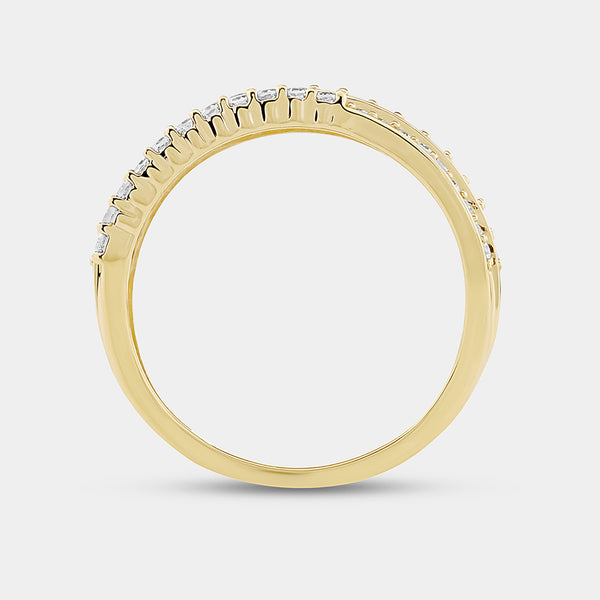 1/2 Carat Lab-Grown Diamond Three-Row Pavé Anniversary Band — GILDED New York
