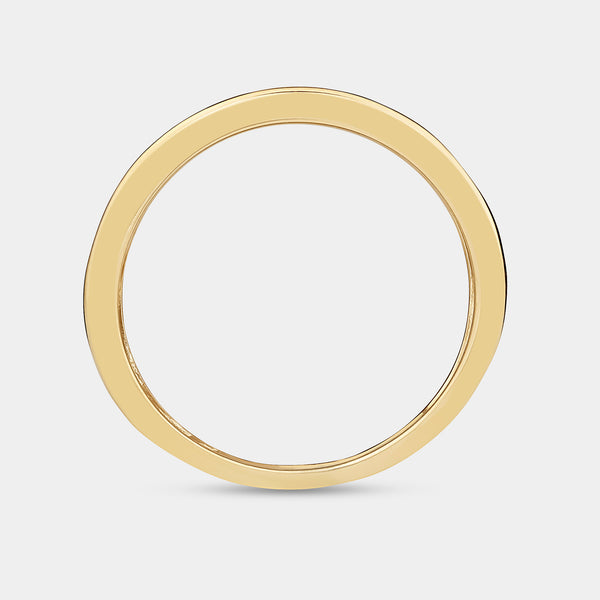 Gilded 1/2 Carat Lab-Grown Diamond Three-Row Classic Channel-Set Anniversary Band