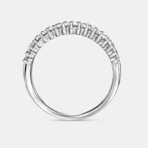 Gilded 1/2 Carat Lab-Grown Diamond Three-Row Temple Set Anniversary Band