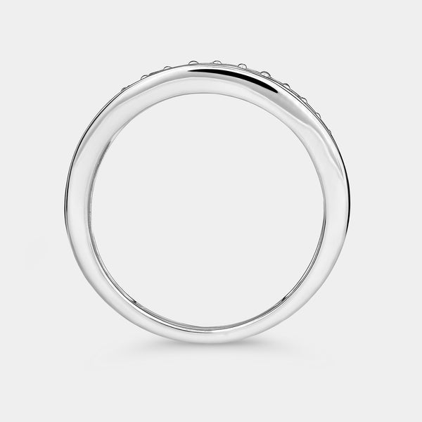 Gilded 1/2 Carat Lab-Grown Diamond Three-Row Channel Boat-Shape Anniversary Band