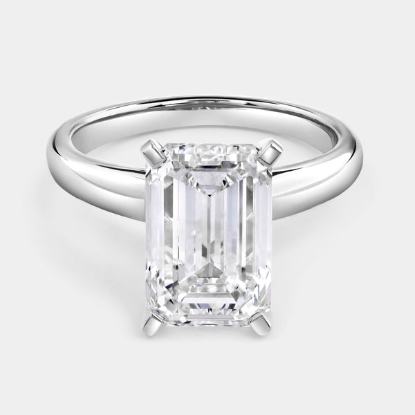 5 Carat Lab-Grown Diamond Emerald-Cut Classic Solitaire Ring — GILDED New York