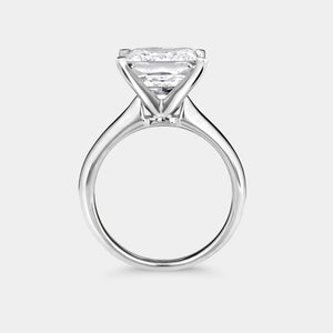 Gilded 5 Carat Lab-Grown Diamond Emerald-Cut Classic Solitaire Ring