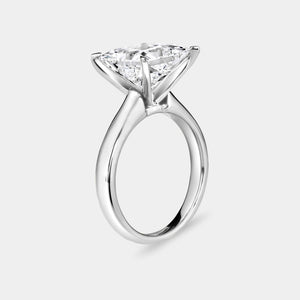 Gilded 5 Carat Lab-Grown Diamond Emerald-Cut Classic Solitaire Ring