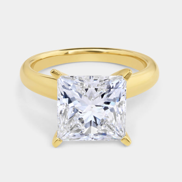 5 Carat Lab-Grown Diamond Princess-Cut Classic Solitaire Ring — GILDED New York