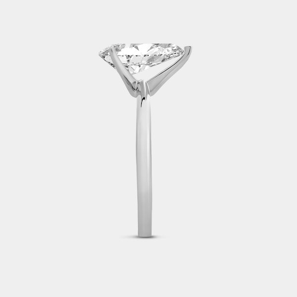 5 Carat Lab-Grown Diamond Pear-Shaped Classic Solitaire Ring — GILDED New York