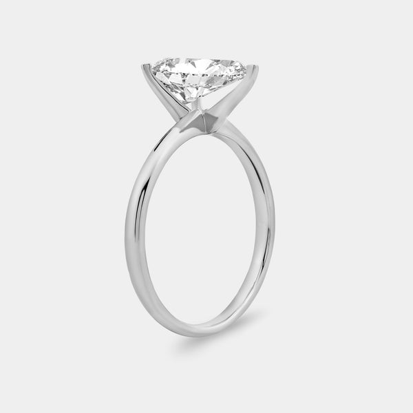 5 Carat Lab-Grown Diamond Pear-Shaped Classic Solitaire Ring — GILDED New York