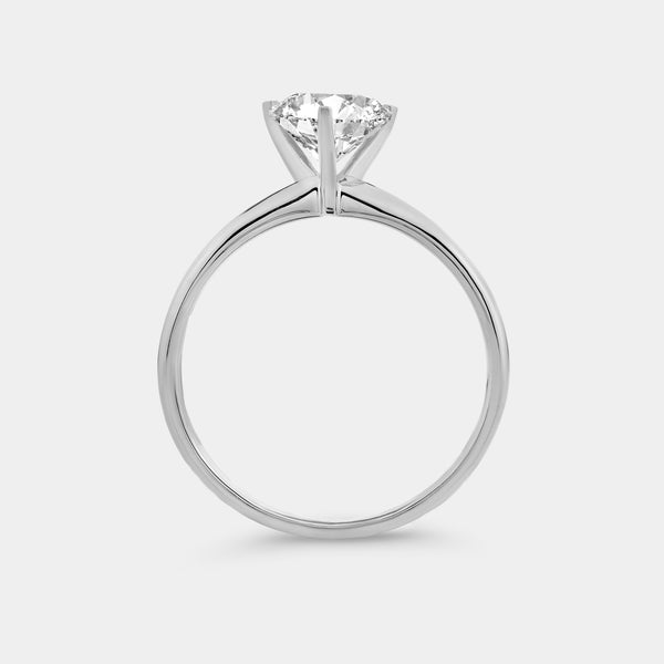 5 Carat Lab-Grown Diamond Pear-Shaped Classic Solitaire Ring — GILDED New York