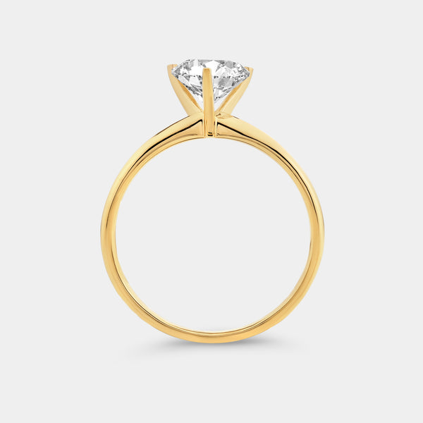 5 Carat Lab-Grown Diamond Pear-Shaped Classic Solitaire Ring — GILDED New York