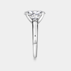 Gilded 5 Carat Lab-Grown Diamond Oval-Shaped Classic Solitaire Ring