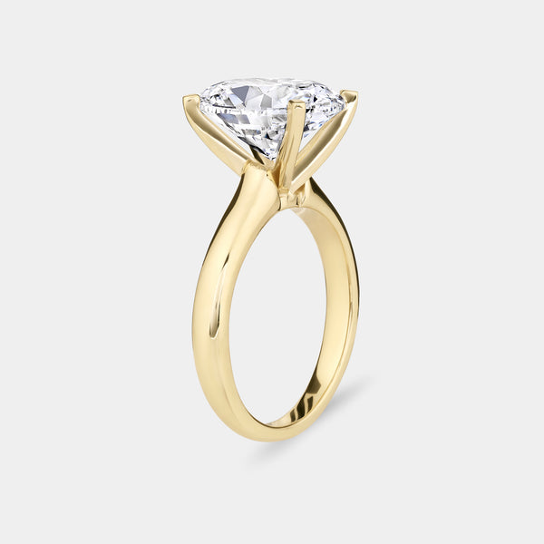 5 Carat Lab-Grown Diamond Oval-Shaped Classic Solitaire Ring — GILDED New York