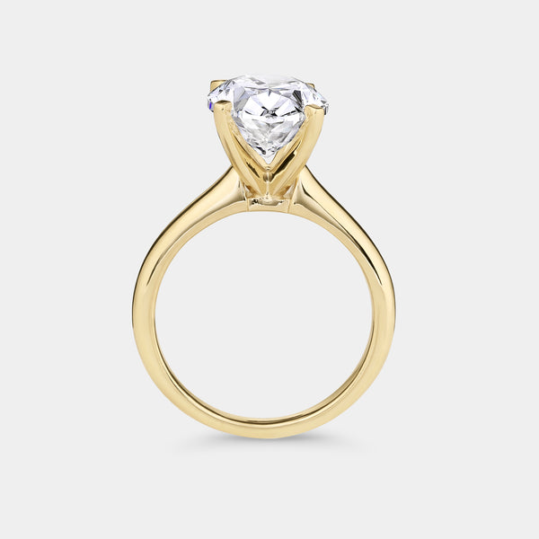 5 Carat Lab-Grown Diamond Oval-Shaped Classic Solitaire Ring — GILDED New York