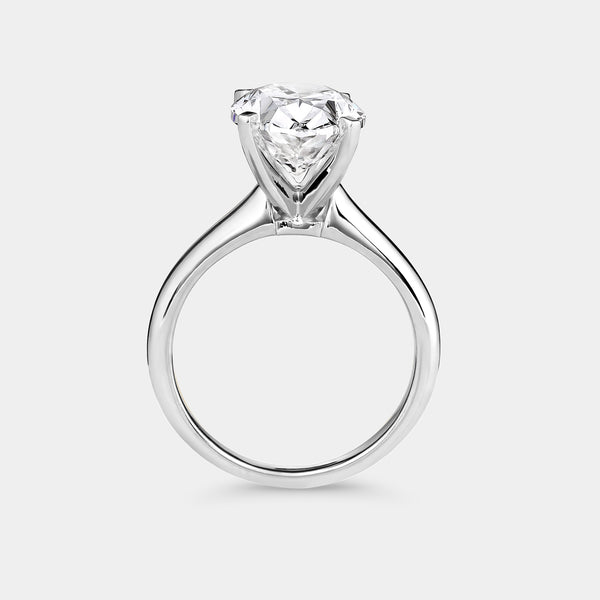 5 Carat Lab-Grown Diamond Oval-Shaped Classic Solitaire Ring — GILDED New York
