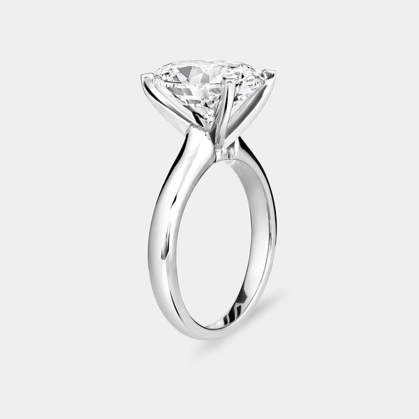 5 Carat Lab-Grown Diamond Oval-Shaped Classic Solitaire Ring — GILDED New York