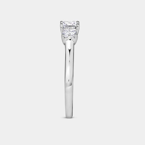 1 Carat Lab-Grown Diamond Princess-Cut Three-Stone Ring — GILDED New York