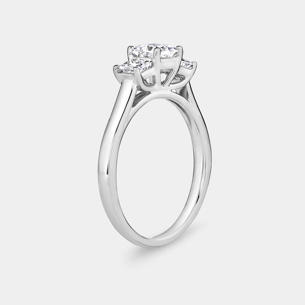 1 Carat Lab-Grown Diamond Princess-Cut Three-Stone Ring — GILDED New York