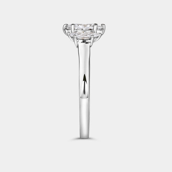 1 Carat Lab-Grown Diamond Marquise-Shaped Three-Stone Ring — GILDED New York